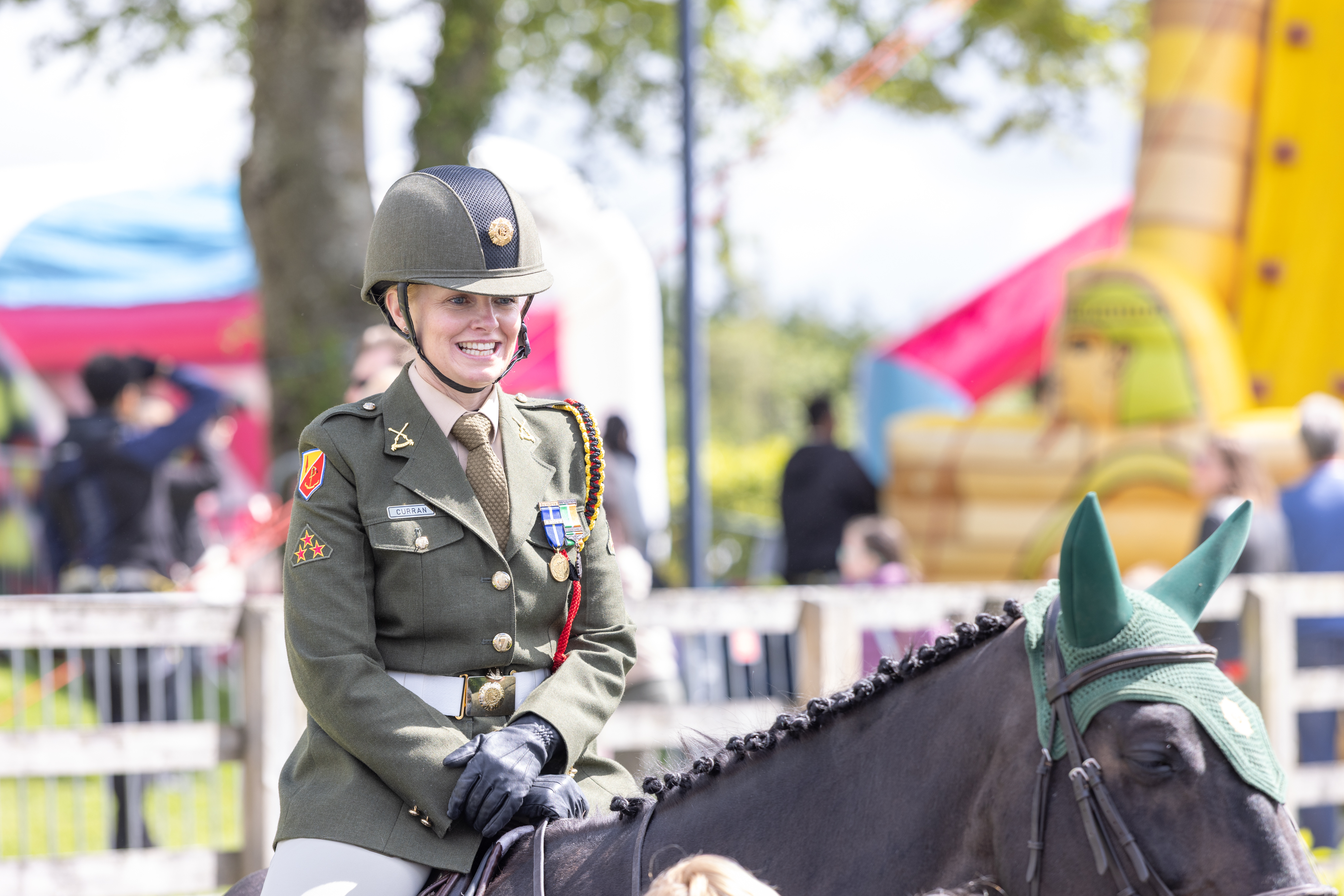 Member of the Army and horse.